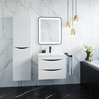 Тумба с раковиной IDDIS Cloud подвесная 80см белый CLO80W0i95K